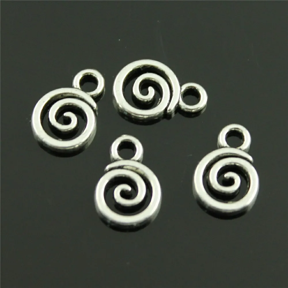 40pcs Charm Swirl Swirl Pendant Charms For Jewelry Making Antique Swirl Charms For Jewelry Making Accessories 8x11mm