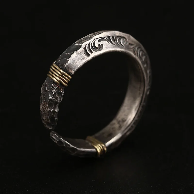 Original Design 925 Sterling Silver Ring for Men Handmade Open Style Fashion Accessory Perfect Gift Idea  And Trendy