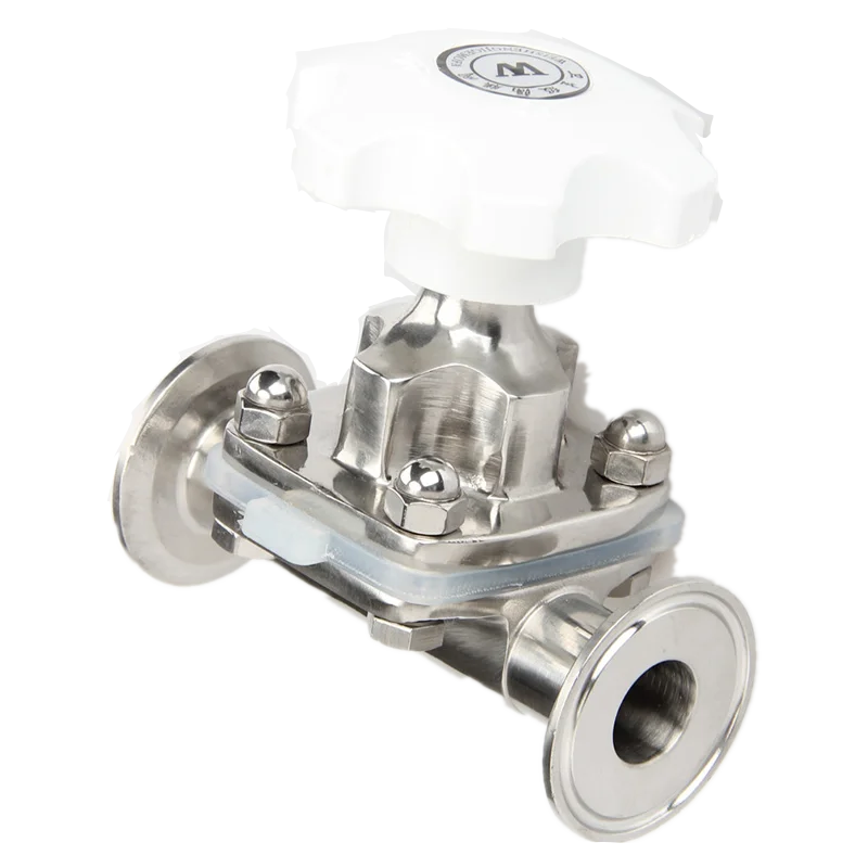 Stainless Steel Sanitary Diaphragm Valve, Tri Clamp Brewing Dairy Diaphragm Valve, 1/2 in to 1.5 in, SS316L