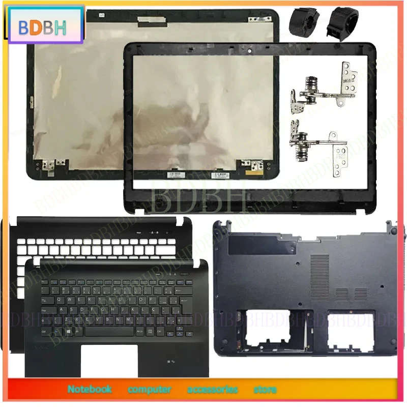 Cubierta trasera LCD sin contacto para Vaio SVF14 SVF141 SVF142 SVF143 SVF144, bisel frontal, reposamanos superior, carcasa inferior
