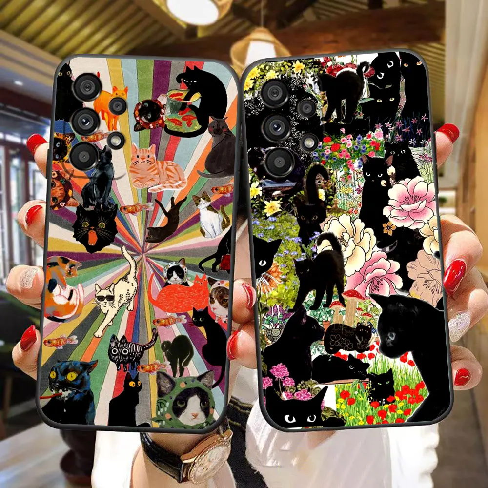 

Cute Cat Puzzle Phone Case For Samsung Galaxy A80 A72 A71 A70 A55 A54 A53 A52 A50 A42 A35 A34 A33 A32 A31 A24 A23 A22 Case Cover