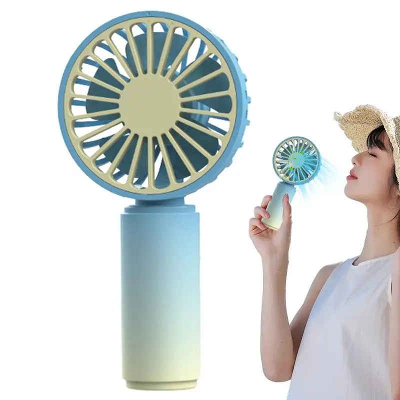 Portable Fan USB Rechargeable Small Fans Colorful Electric Fan Creative Handheld Fan Pocket Electric Mini Fan For Summer