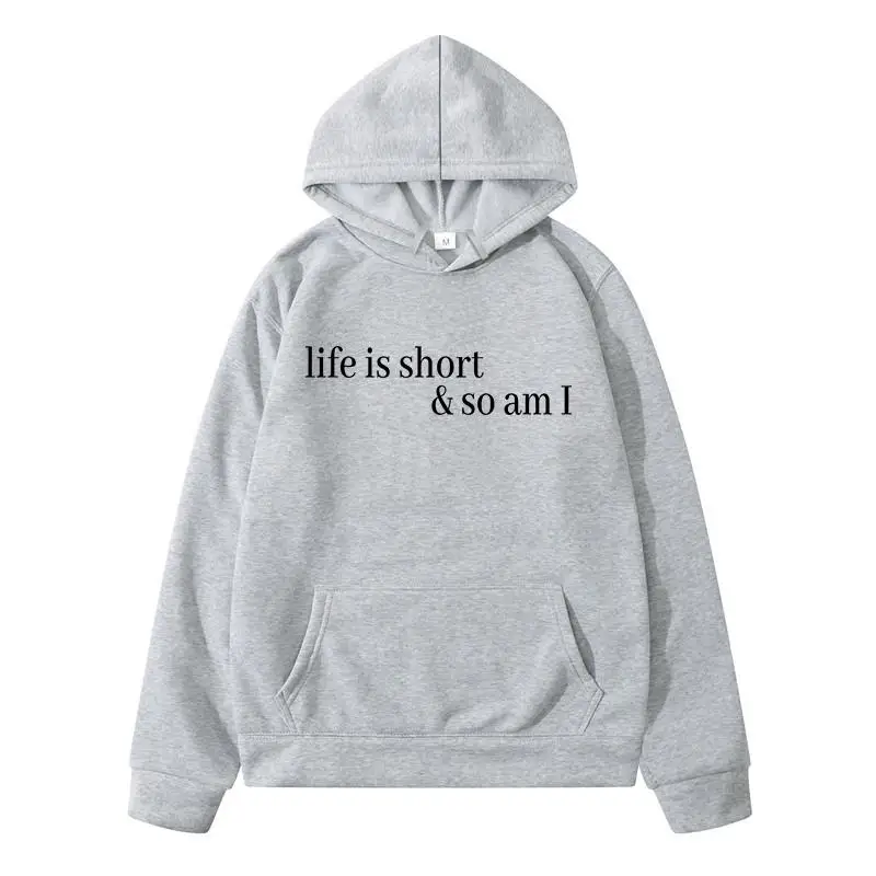 

Letter Design Simple Print Men Women Sweatshirt Cotton Casual Loose Vintage Female Hoodies 2024 Winter Warm Fleece Student Tops