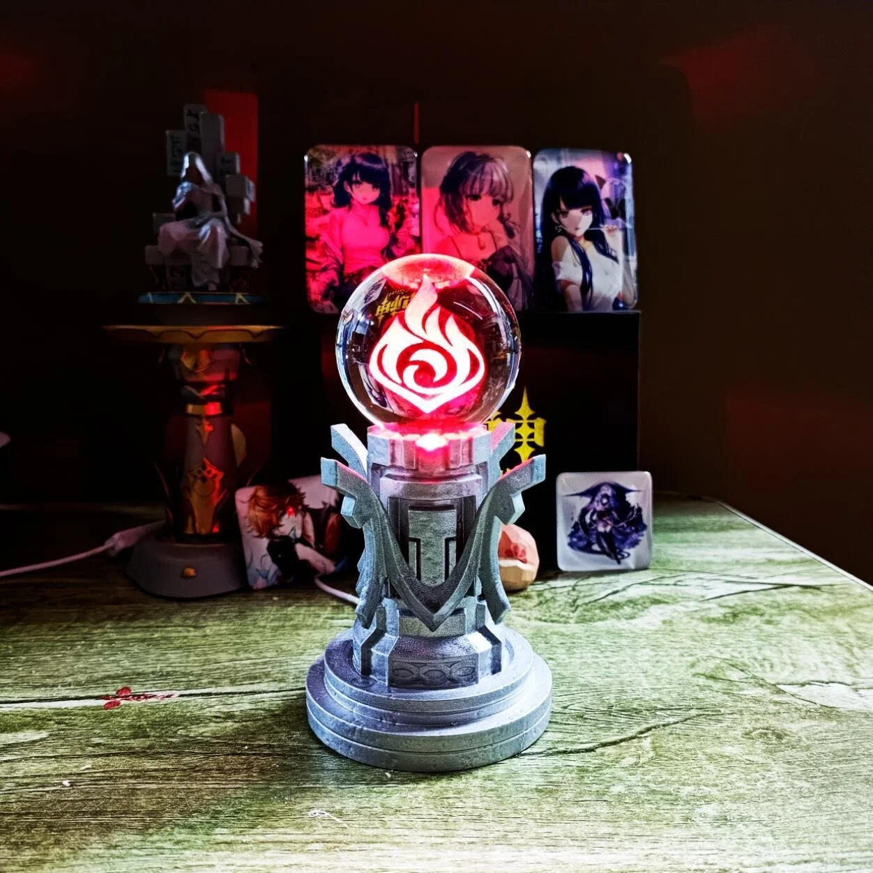 Game Genshin Impact Element God's Eye Vision Night Light Wendi Xiao Klee Hutao Inazuma Mondstadt Liyue Element Toys Fans Gifts