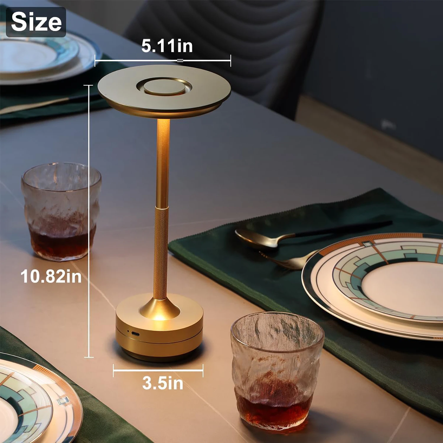 Simple Charging Table lamp Restaurant Bar Desk Lamp Dimming Atmosphere Waterproof IP40 USB Charging Touch Switch Decoration Lamp