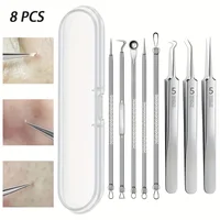 8-Piece Blackhead Remover Kit – Stainless Steel Blemish & Acne Extraction Tools – Professional Pimple Popper Set for All Skin 6