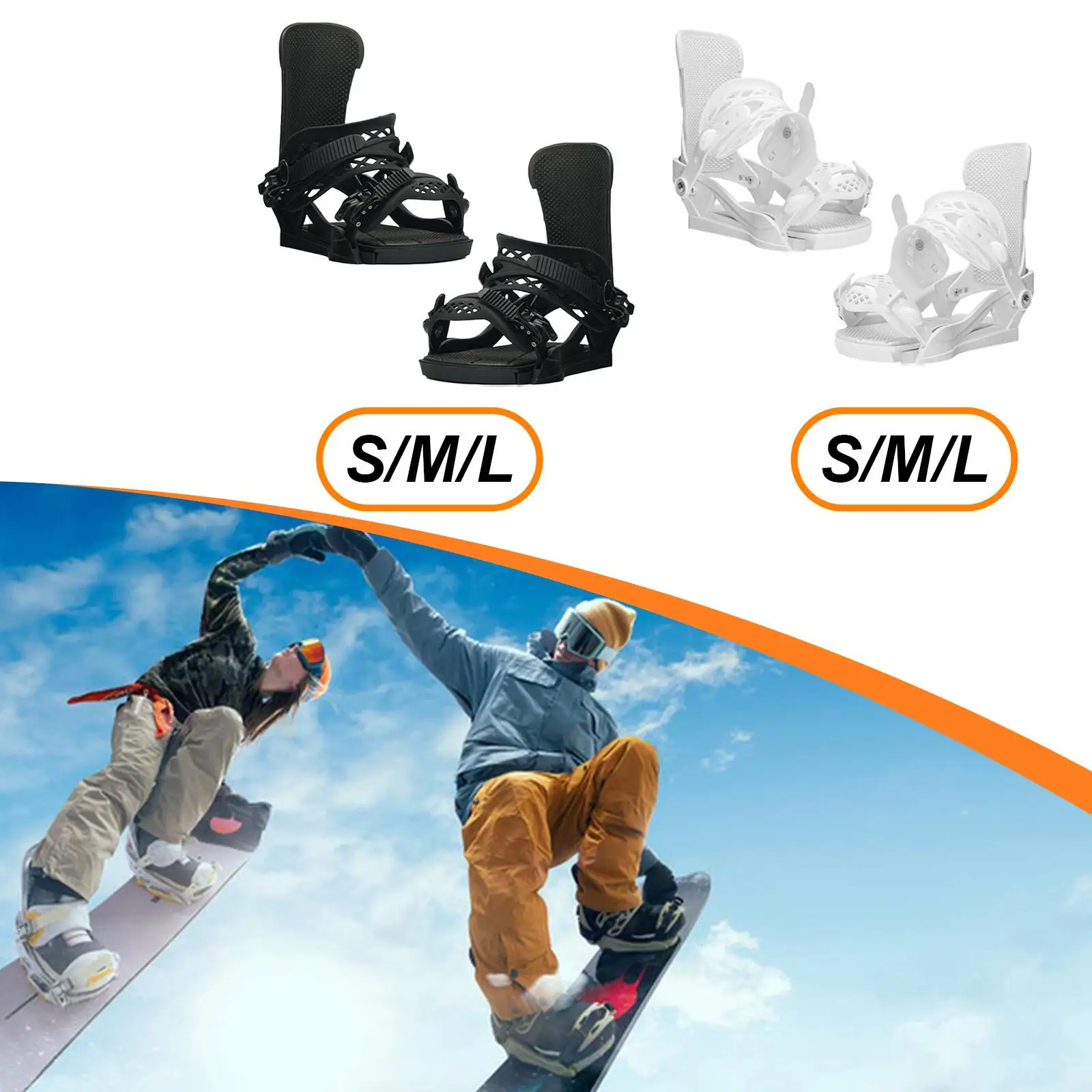 

Snowboard Bindings Equipment Adjustable with Strong Base for Men Women Unisex Outdoor Sports Ski Boards Supplies
