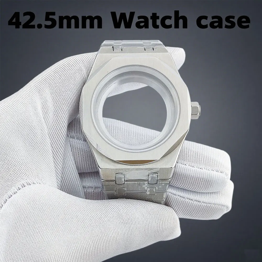 

Роскошный серебряный корпус из нержавеющей стали 8215, водонепроницаемый корпус, сапфировое стекло, подходит для часов Miyota 8215, аксессуары