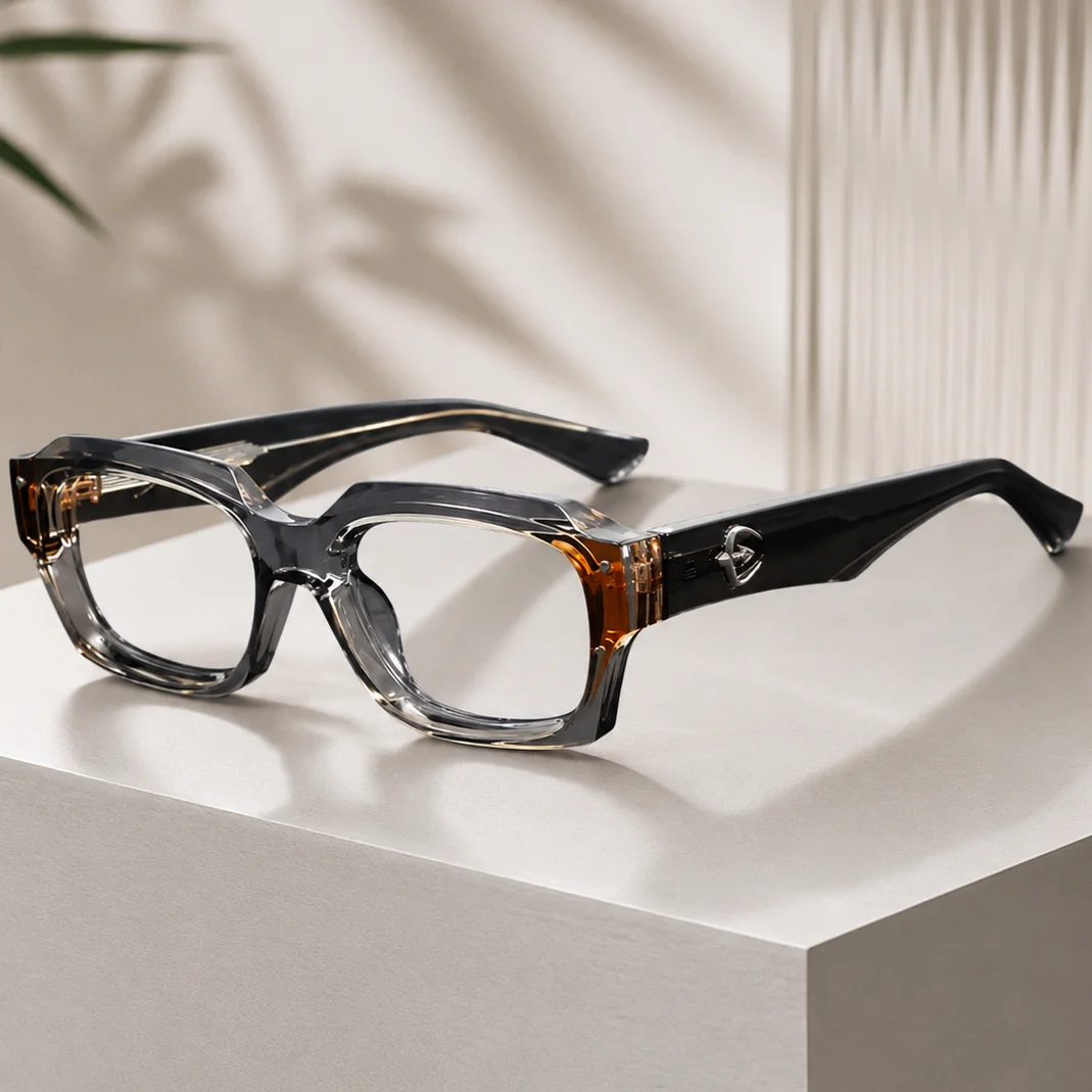 Fashion Designer Glasses Retro Square Frame Flat Light Glasses for Men Women Eyeglasses High-Quality Eyewear Minimalist Matching