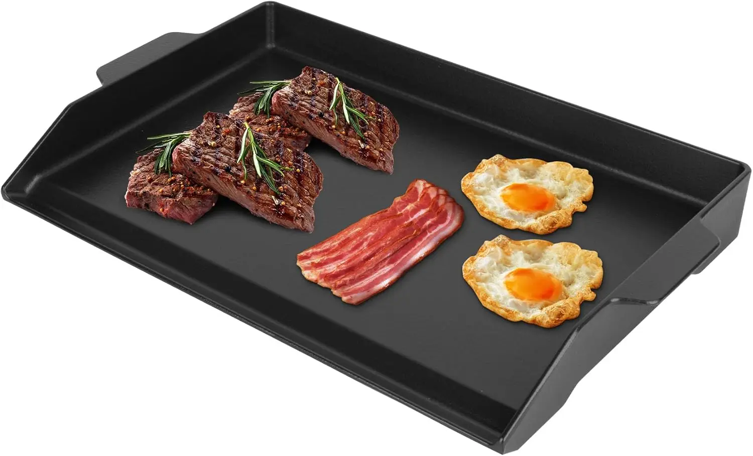 

23x16 Inch Cast Iron Griddle for Gas/Charcoal Grills & Stove Top, Pre-Seasoned Nonstick, High Sidewalls