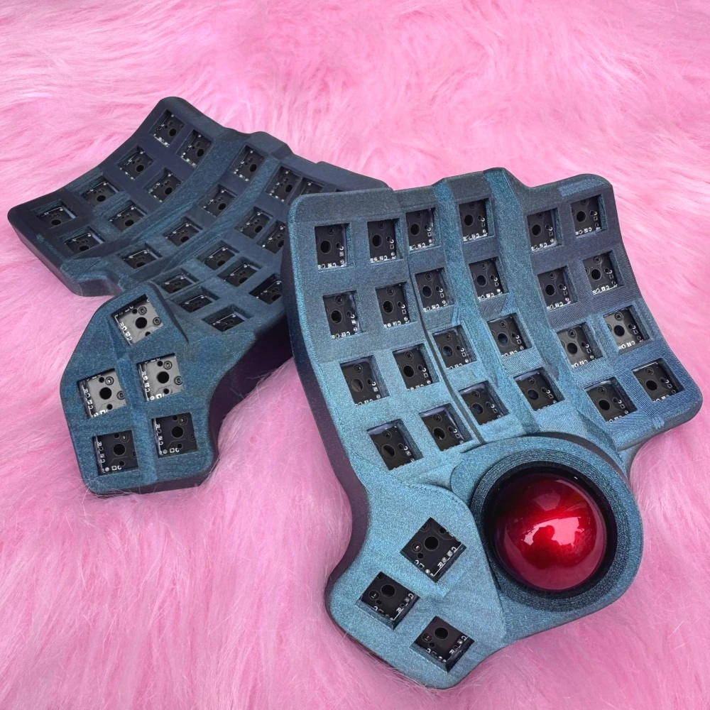 

Charybdis Split Keyboard Kit 4x6 Custom Hotswap Bluetooth Trackball Split Mechanical Keyboard Wired Wireless ZMK Teclado Game