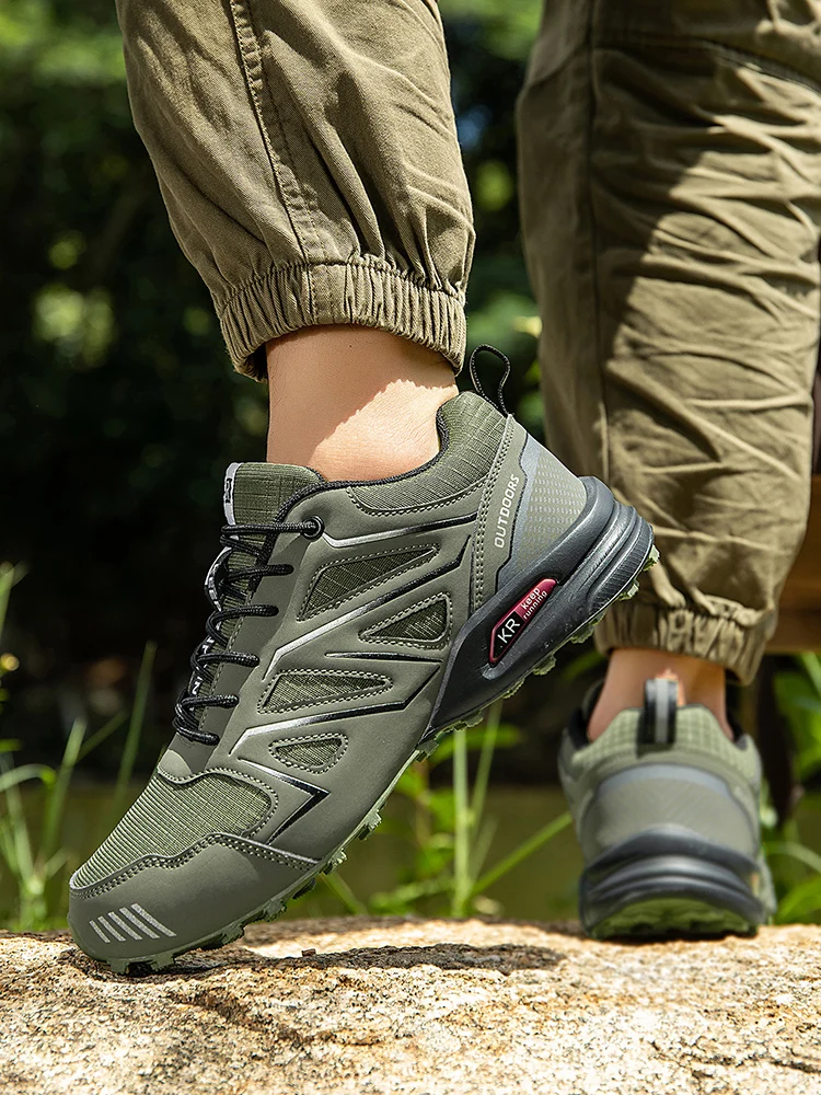 AliExpress Qwaccu Waterproof Hiking Shoes Men‘s Outdoor Trekking Sneakers Mountain Climbing Camping Trainers Hunting Tactical Boots Bike Shoe Male