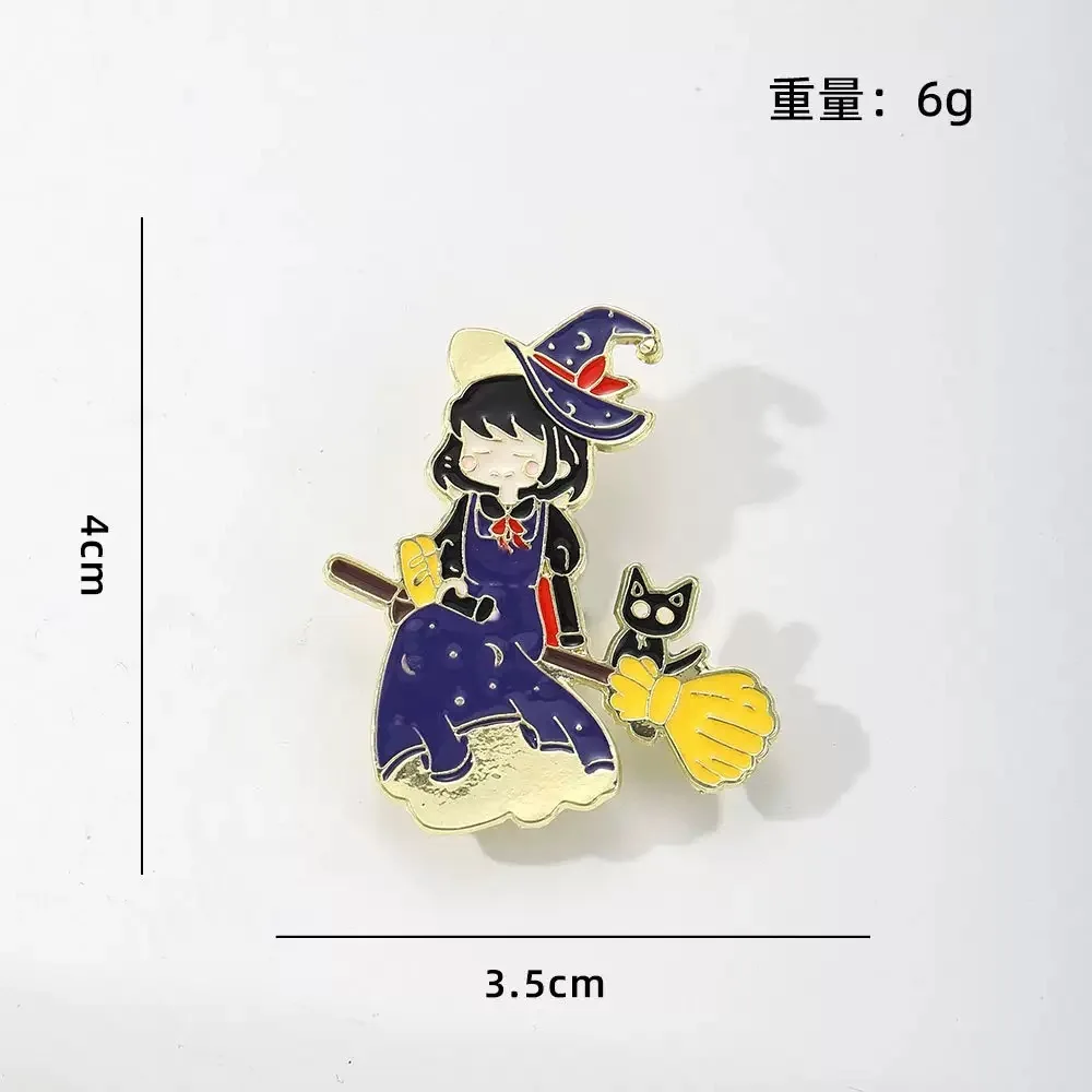 6-teiliges Set japanischer Märchenmädchen-Emaille-Anstecker, Fantasy-Anime-Charakter-Metallabzeichen, Dekor-Broschen für Rucksack & Jacke – Detail 7