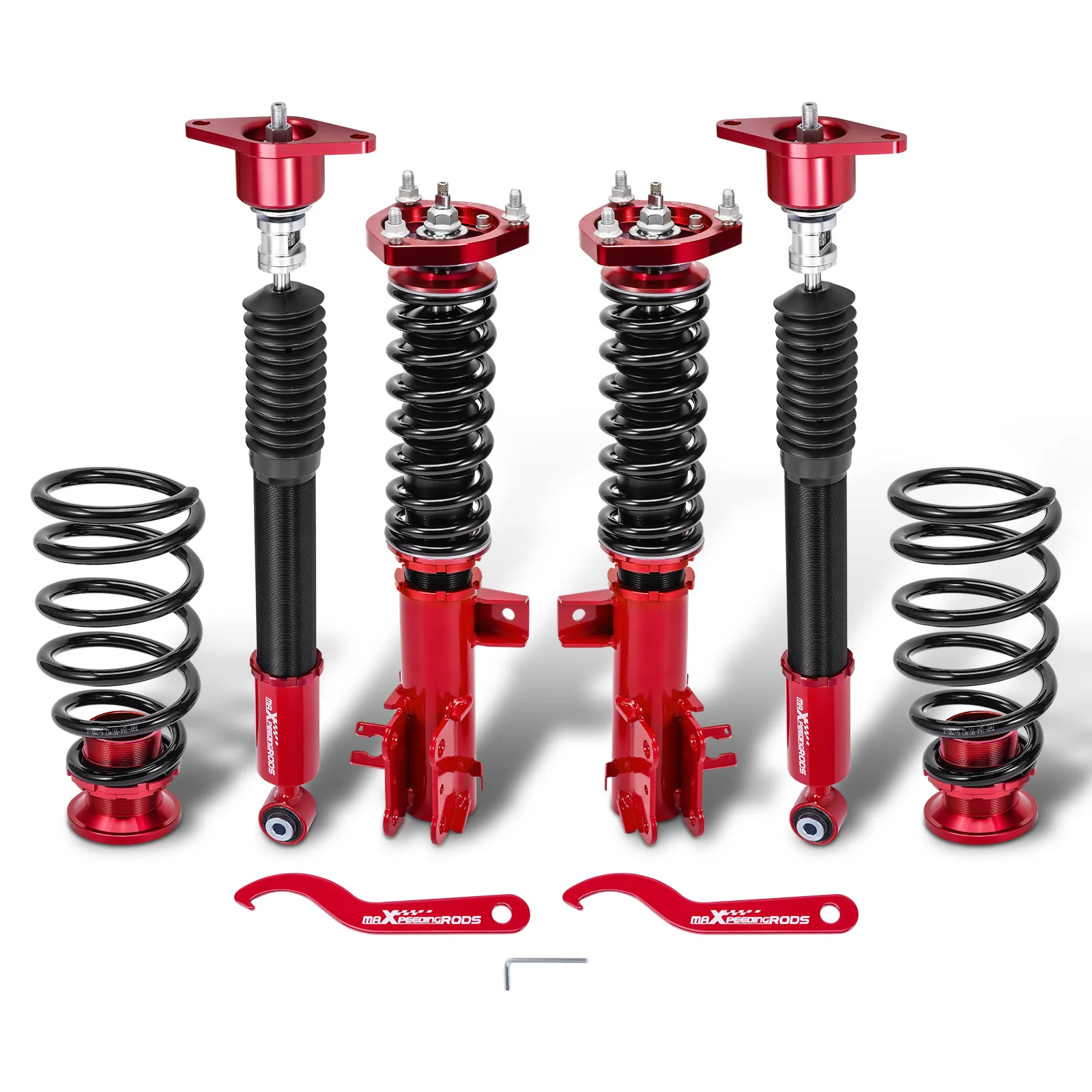 MaXpeedingrods 24 Way Damper Front & Rear Coilover Suspension Spring Shock Absorber Kit for Mazda 3 BM/BN 2014-2018