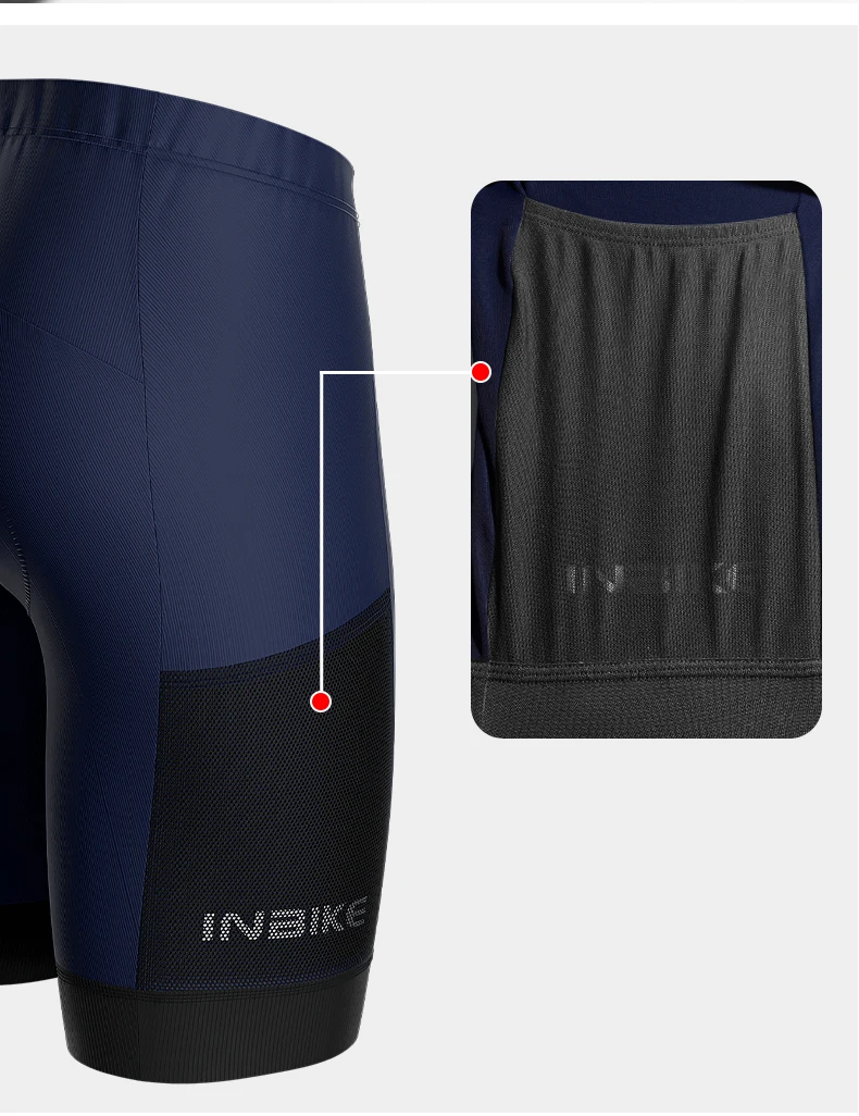 INBIKE Herren-Radhose, Sommer, schnell trocknend, atmungsaktiv, Fahrradhose, stoßdämpfende Fahrradbekleidung, MTB, Rennrad, Tousers – Detail 9