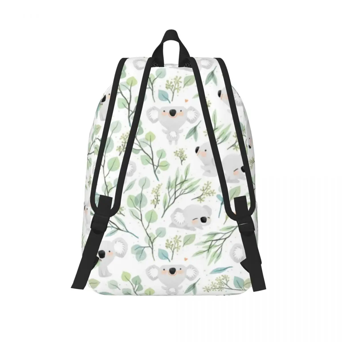 Mochila De Koala y eucalipto para adolescentes, morral de lona con bolsillo para estudiantes de secundaria primaria, animales australianos