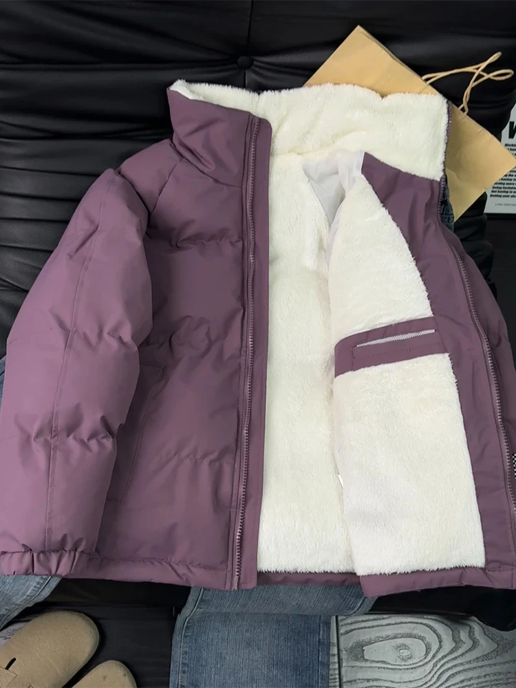 

Violet Northeast -40 Deees Harbin Cold Resistant Lamb Fur Cotton Jaet Men's Winter Fce Lined Outerwear Warm Thiened ...