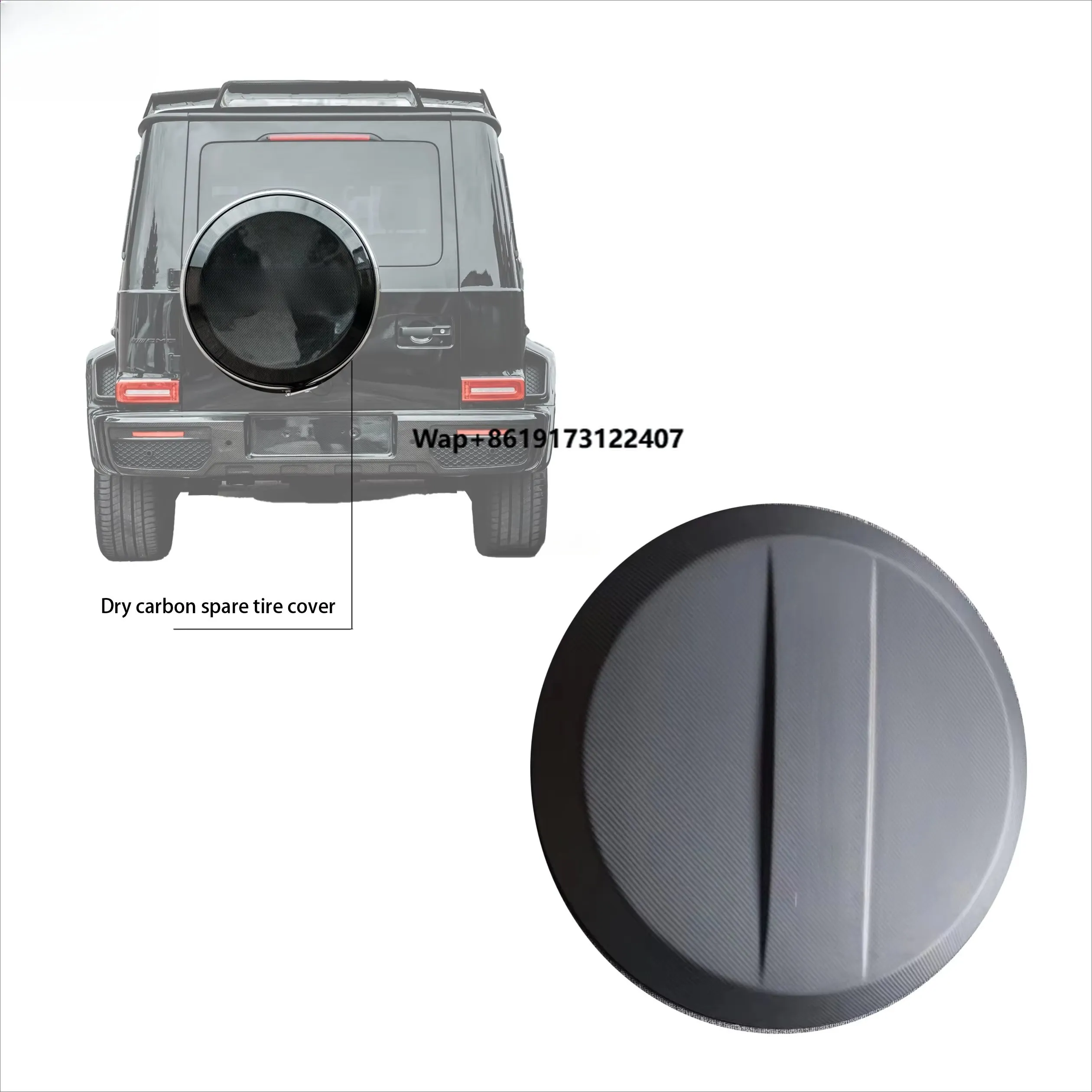 

Dry Carbon Fiber Spare Tire Cover for W464 New Bumper Type Car Accessory