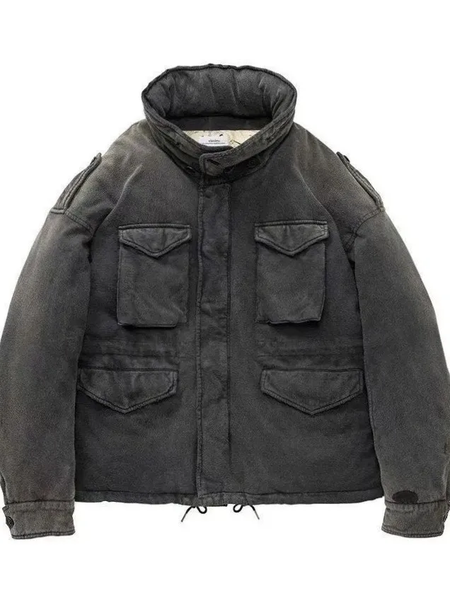 

VISVIM 0021 25AW BICKLE ERA DOWN Куртка из белого гусиного пуха, лимитированная серия для Северной Америки, с эффектом состаривания и повреждений