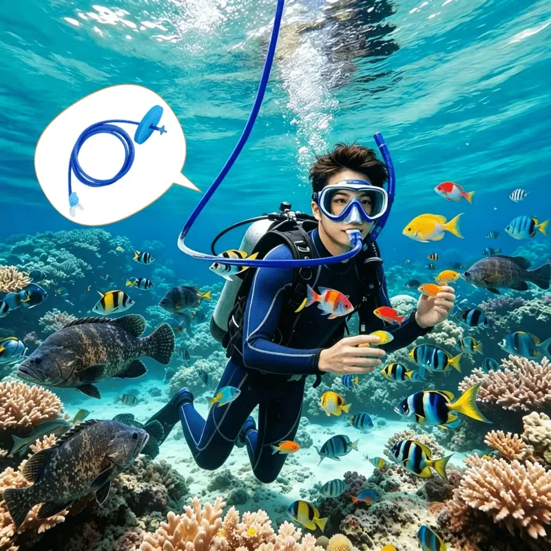 Válvula de Respiración Antiderrame para Snorkel, Equipo de Respiración Subacuática a Prueba de Fugas, Herramienta de Oxígeno para Aguas Profundas, Entrenamiento de Natación para Adultos Principiantes