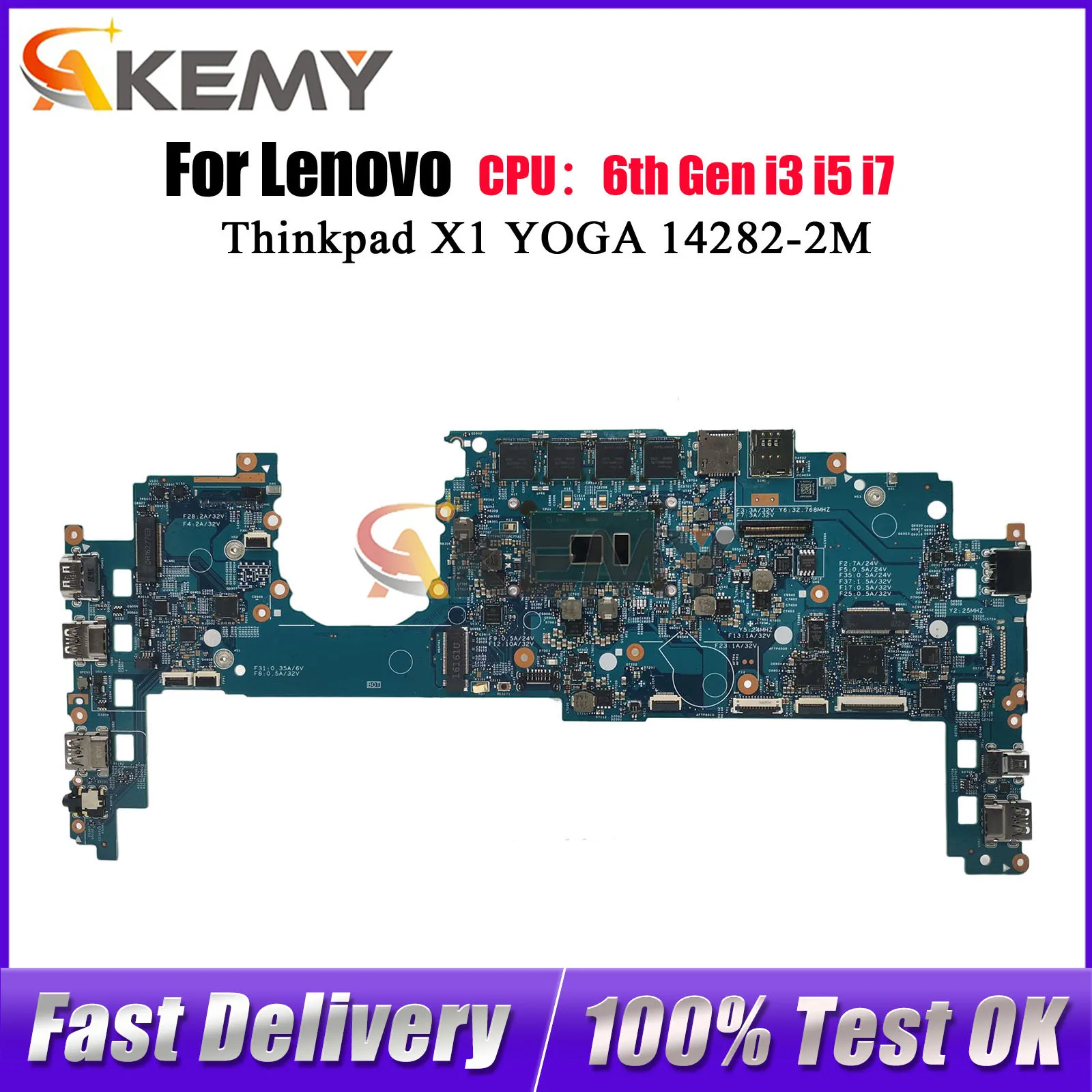 

Материнская плата для ноутбука Lenovo ThinkPad X1C X1 Yoga 14282-2M с процессором 8 ГБ 16 ГБ ОЗУ I5 I7 6-го поколения 100% полностью протестирована