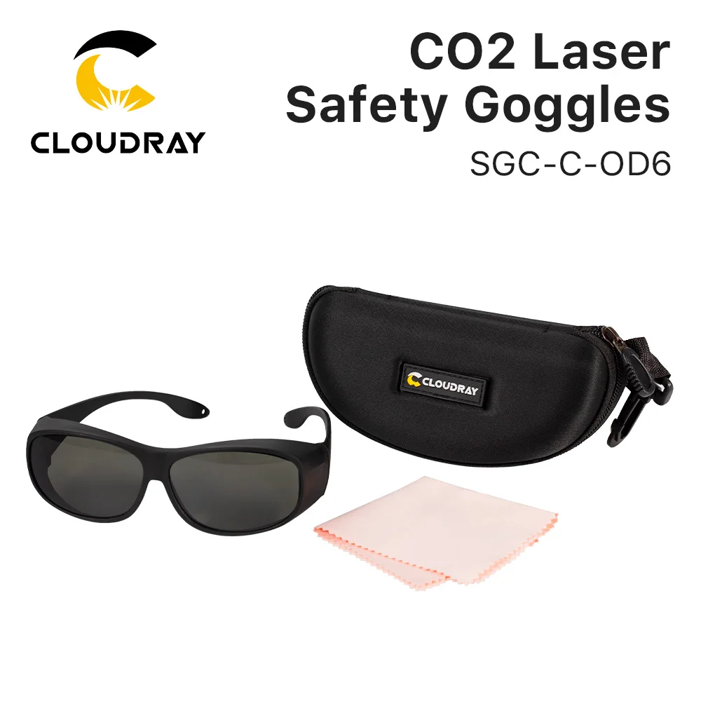 Cloudray 10600nm styl C laserowe okulary ochronne OD6 + CE gogle ochronne do CO2 maszyna do grawerowania i cięcia laserowego
