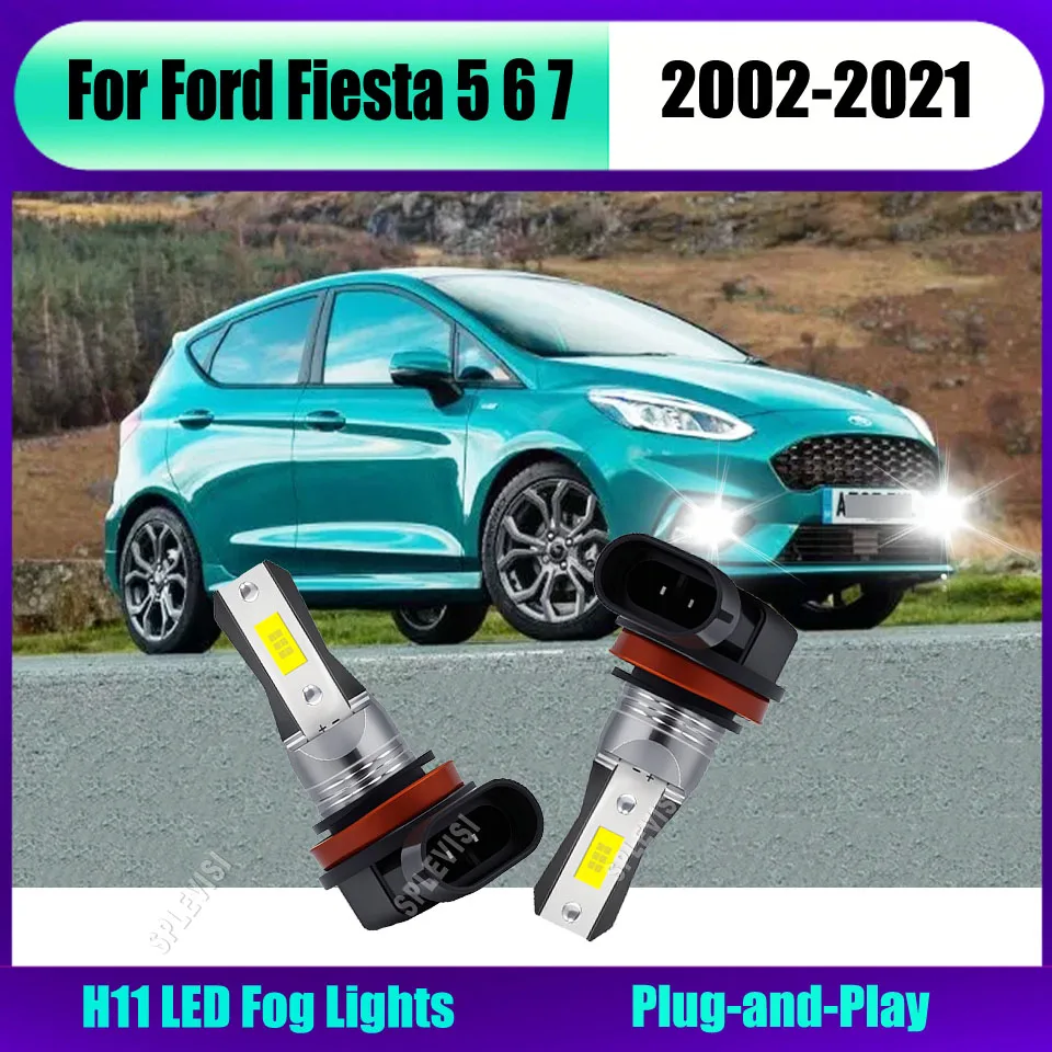 

2Pcs H11 H8 H9 Fog Lights 6000K White 90W/Pair For Ford Fiesta 5 6 7 2002 2003 2004 2005 2006 2007 2008 2009 2010 2011 2012-2021