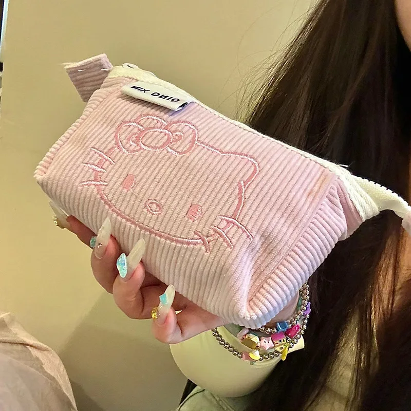 

Милый пенал Hello Kitty, милый и стильный Instagram пенал для девочек, студенческий пенал, большая вместительная сумка для канцелярских принадлежностей