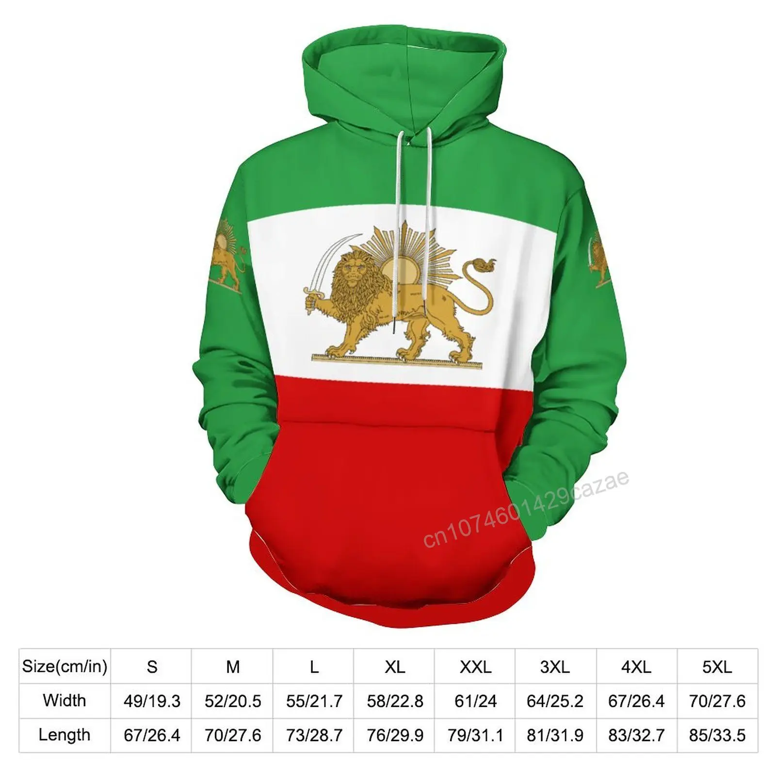 Iran Lions Sun Country Flag 3D Hoodie Polyester Cool Men Women Harajuku Sweatshirt Unisex Casual Pullover Hoodies