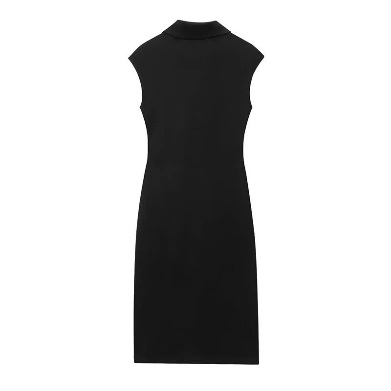 فستان سترة على الموضة الفرنسية برقبة على شكل حرف v أنيق للسيدات ملابس غير رسمية للمكتب للسيدات أسلوب بسيط