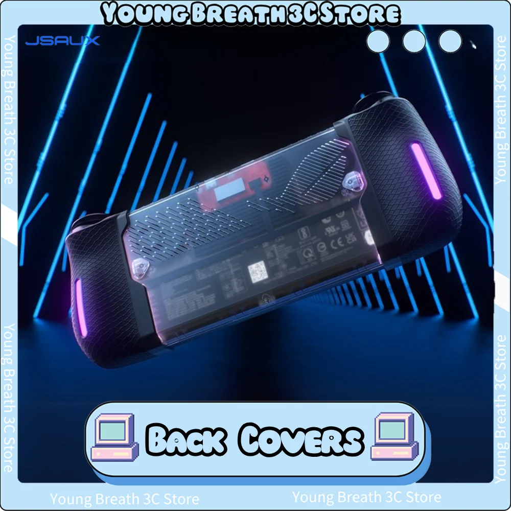 

JSAUX RGB Ally X Heat Dissipation Transparent Back Covers Rog Allyx Cases Silicone Grip Protective Game Covers Custom Gift