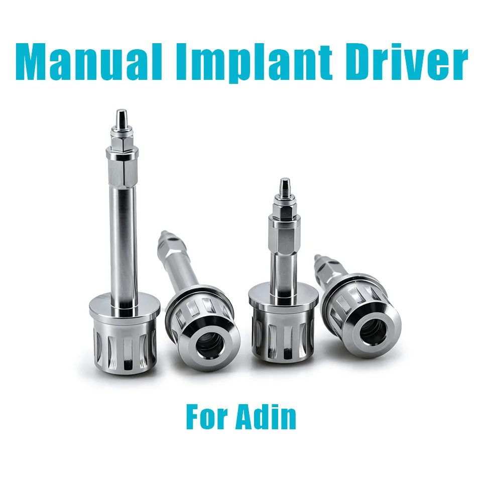 1Pc Dental Implant Manual Insertion Tool Compatible with Adin System Long Short Driver Screwdriver Placement Wrench Key Handle