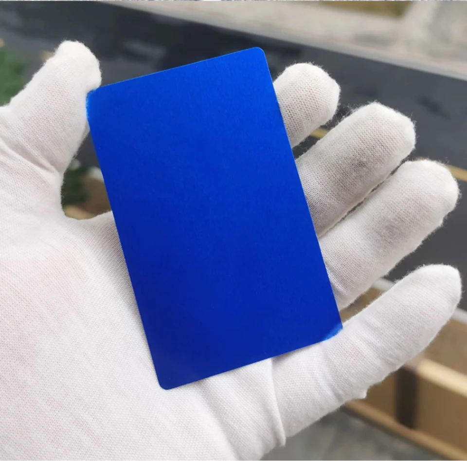 100Pcs/Set Portable Laser Engraving Aluminum Metal Carte Business Card 86x54x0.45mm 0.2mmBlank Name Cards