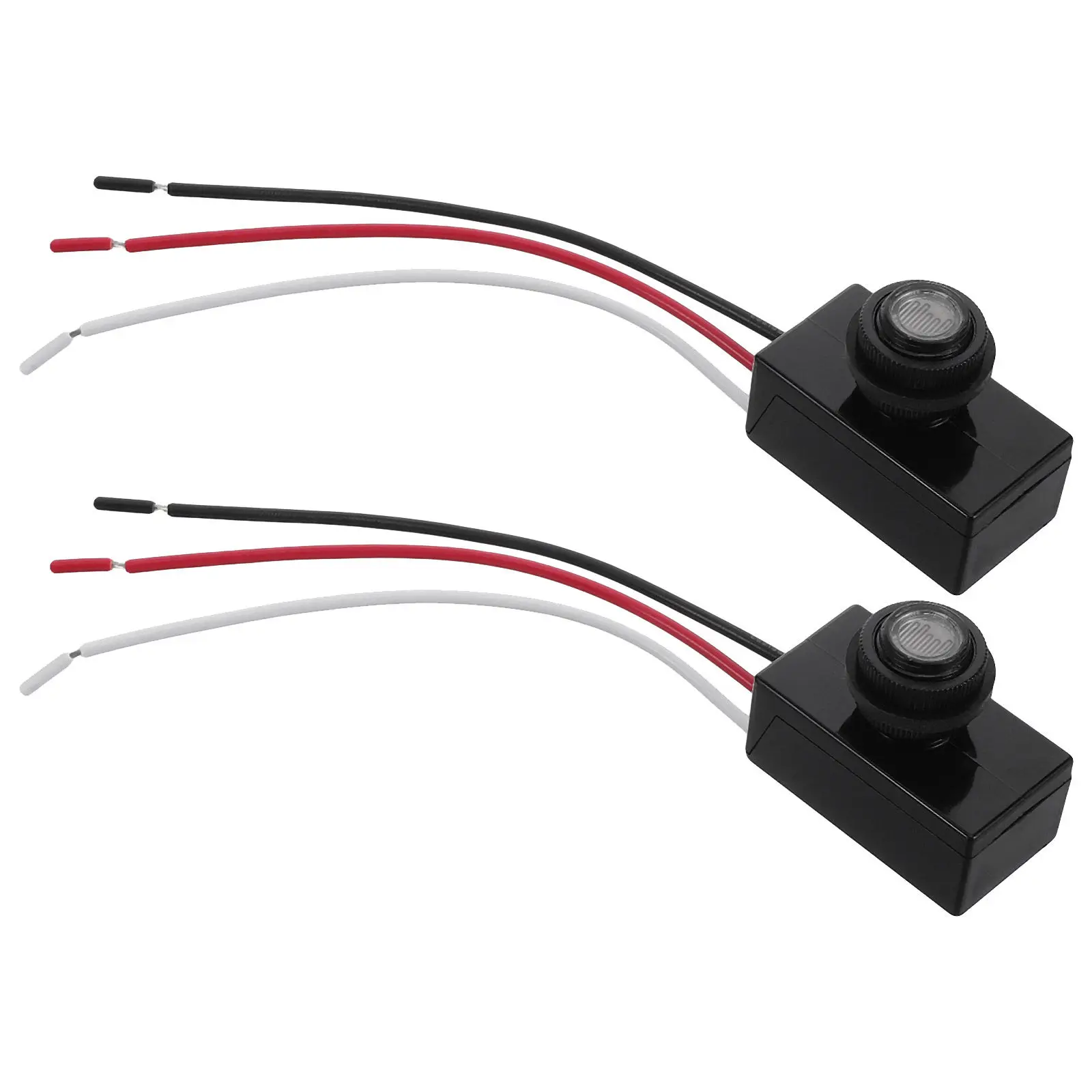 2Pcs Automatic Street Light Photoelectric Control Switch Outdoor Lamp Post Sensor Photocell Light Sensor Dusk to Dawn