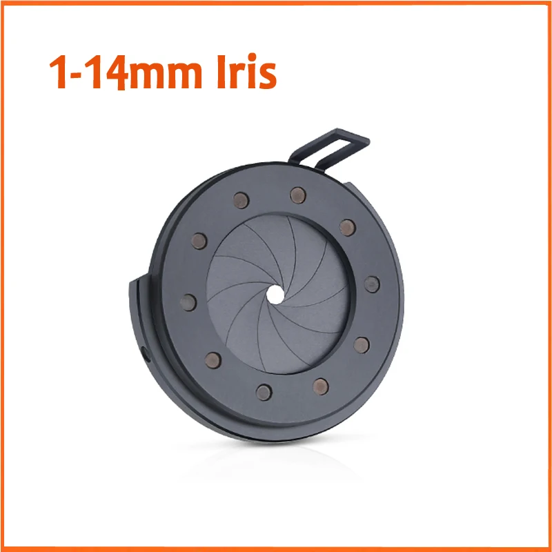 

1-14mm Durable Amplifying Diameter Digital Camera Microscope Adapter Metal Zoom Optical Iris Diaphragm Aperture Condenser