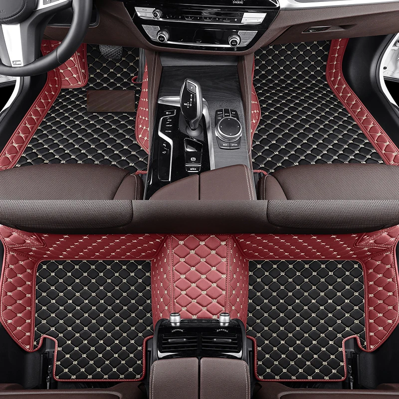 YUCKJU Custom Leather Car Mat For Nissan All Models Qashqai X-trail Tiida Primera Pathfinder Auto Accessories Car-Styling