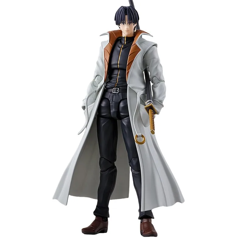 Bandai Genuine SHF Rurouni Kenshin Shinomori Aoshi Anime Action Figure Collectible Joints Movable Model Toys Ornaments Gift Kids