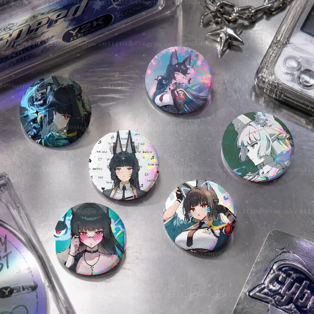 M-Miyabi ZZZ Zenless Zero Zone Pin Round Circle Shape Metal Button Pin Badge Pinback Decoration Gifts Clothes Decor