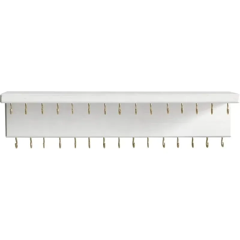 Wooden Wall Mounted Multifunctional Double Layer Modern Minimalist Key and Jewelry Rack