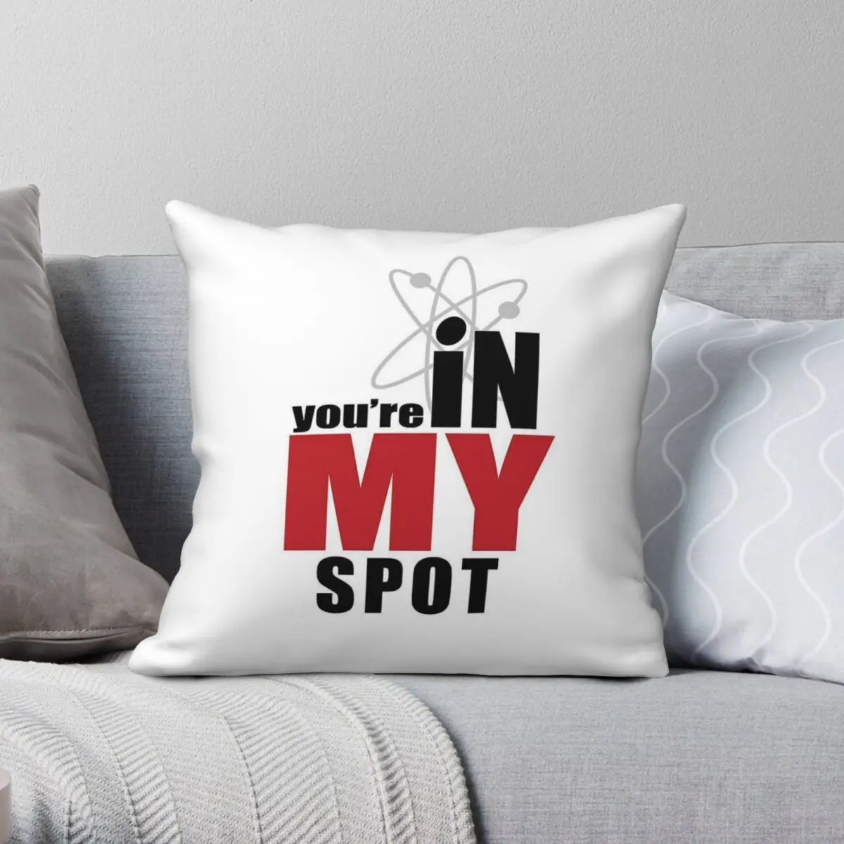 You're In My Spot Square Pillowcase Polyester Linen Velvet Pattern Zip Decorative Throw Pillow Case Car Cushion Cover