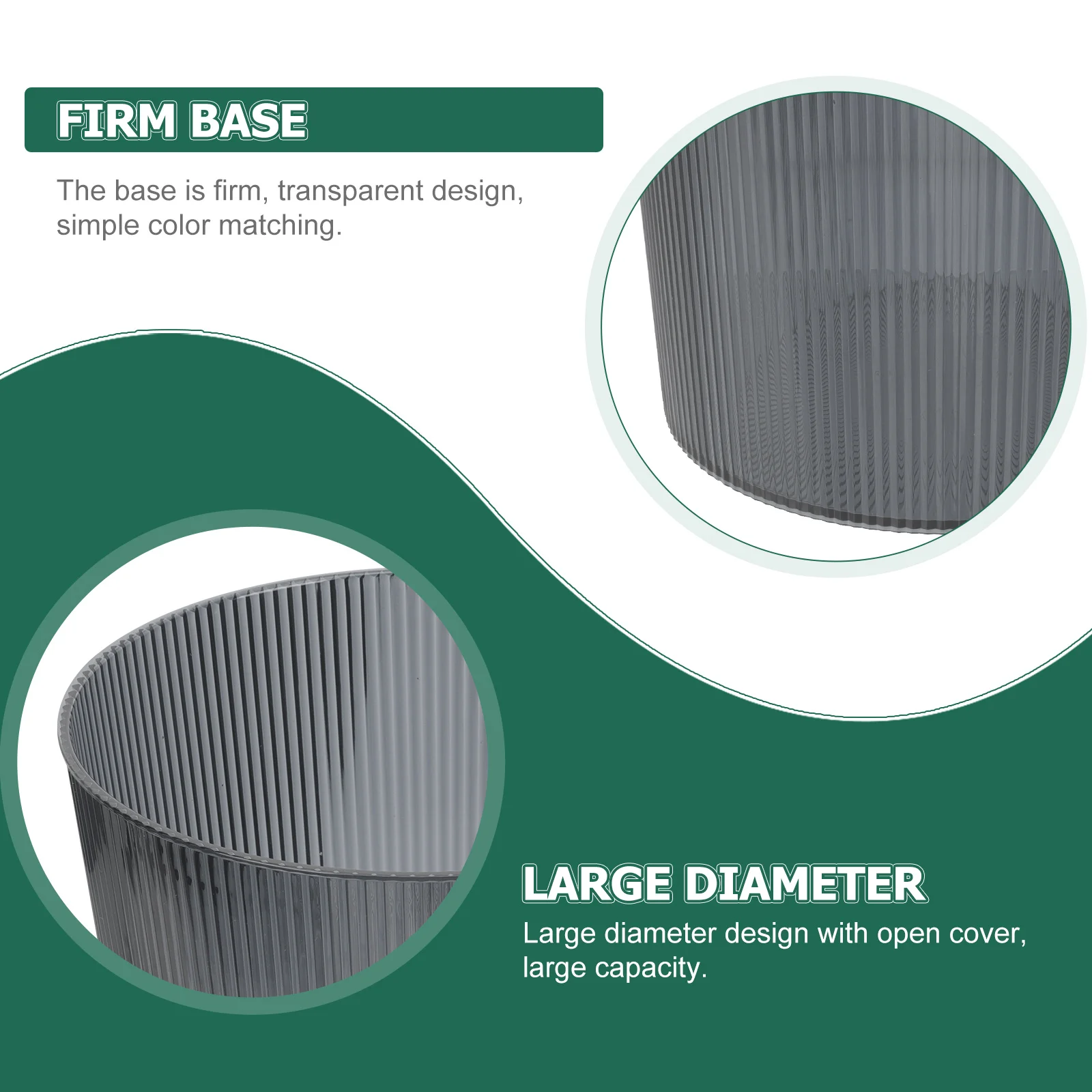 

Round Trash Can Design Transparent Waste Paper Basket For Home Office Flower Shop Decoration Garbage