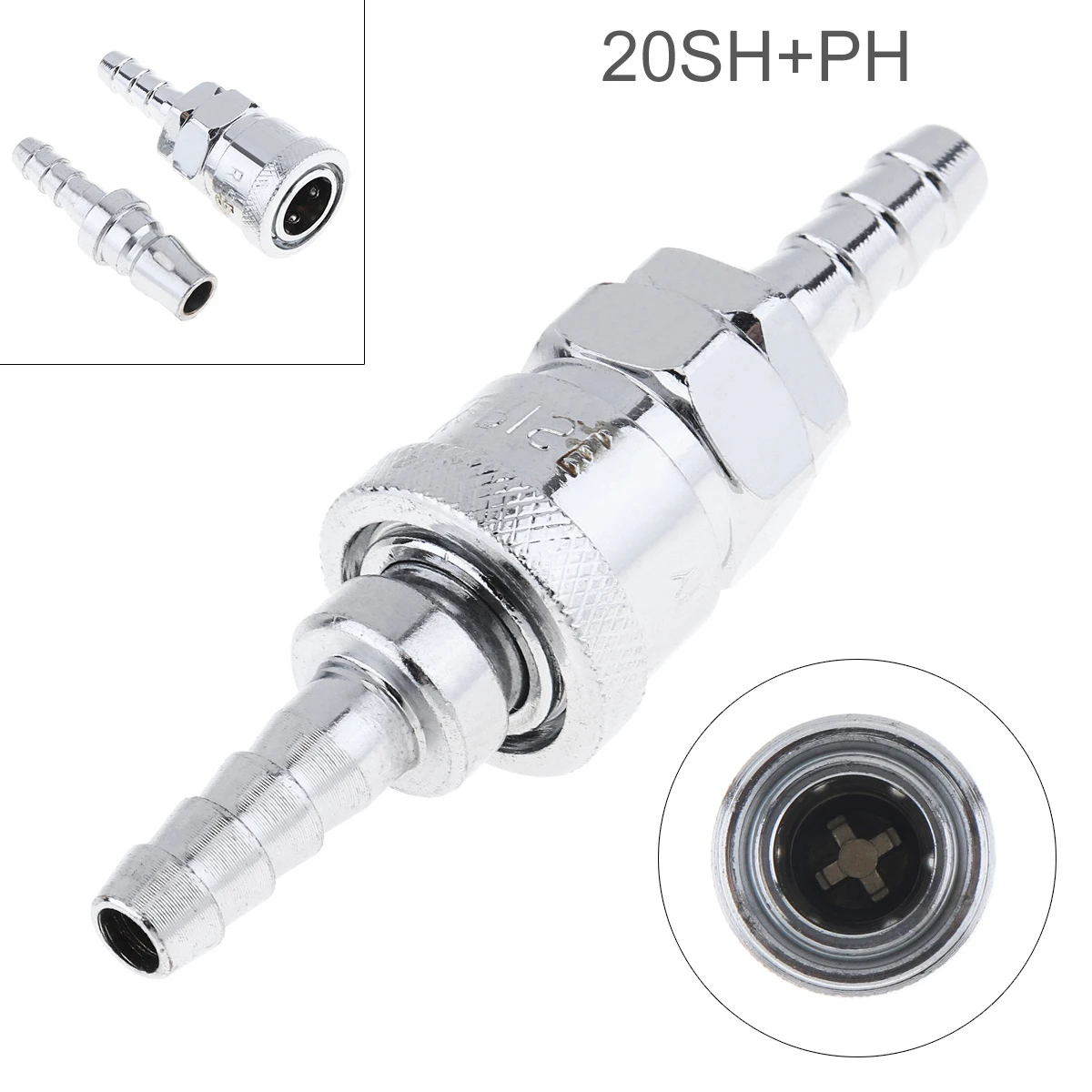 2pcs Pneumatic Quick Connectors SH PH SP PP SM Thread Dual Interface High Speed Steel Pressure Connector with Telescopic  Buckle
