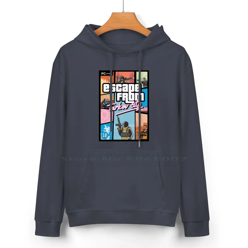 Escape From Tarkov-Vice City Style Pure Cotton Hoodie Sweater 24 Colors Maska 1sch Altyn Escape From Tarkov Killa Russia Akm Ak