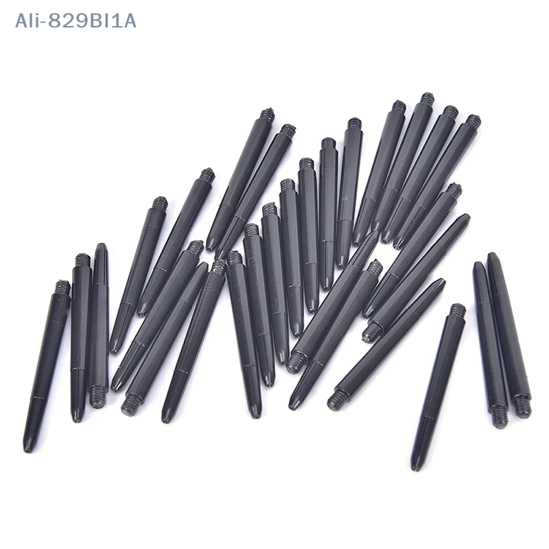 Black 50pcs/lot Nylon Dart Shafts 2BA 48mm Screw Thread Plastic Dart Stems Darts