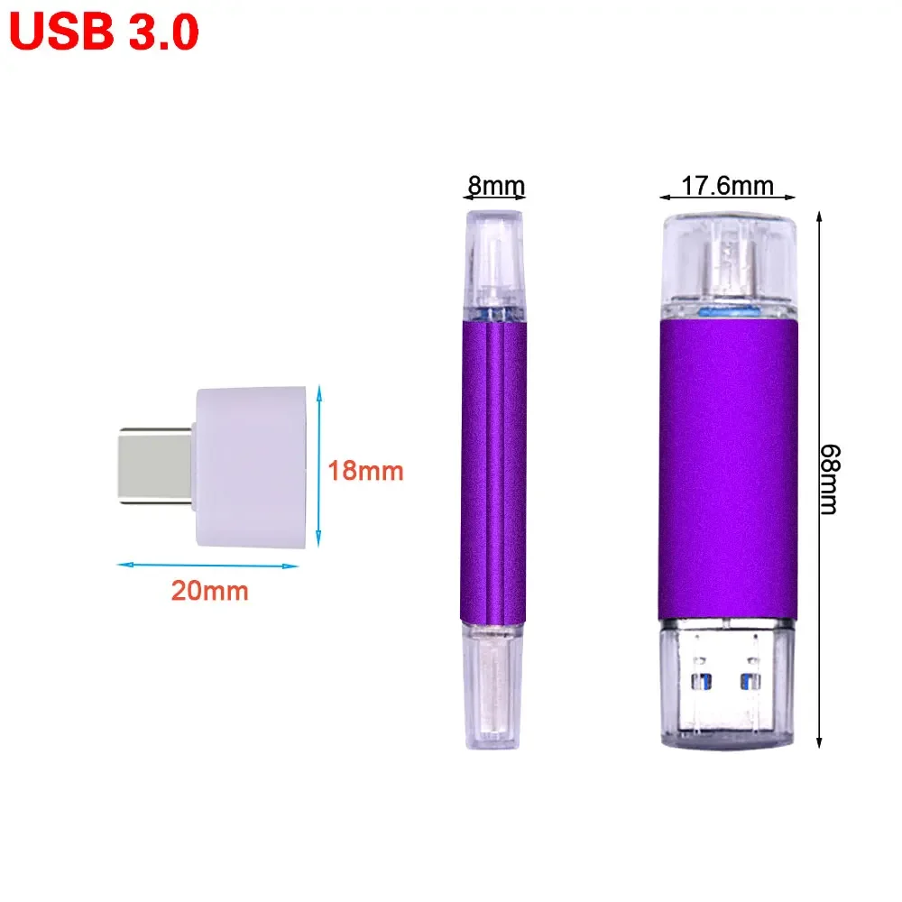 Ponad 1 szt. Bezpłatne logo) Pamięć flash USB Metalowy pendrive 128 GB Pamięć USB 3. 0 Pendrive 64 GB 128 GB 256 GB dla telefonu/komputera z