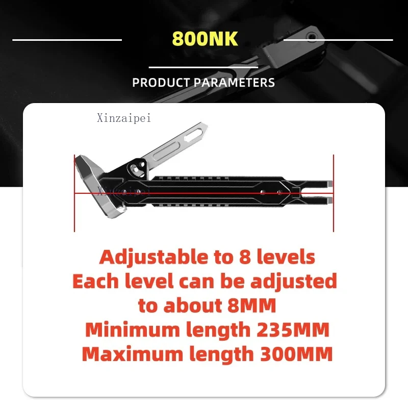 For CFMOTO 800NK Adjustable Side Support Increased Side Foot Support CF800-7 Lowered Height Sitting Height Side Foot Stand