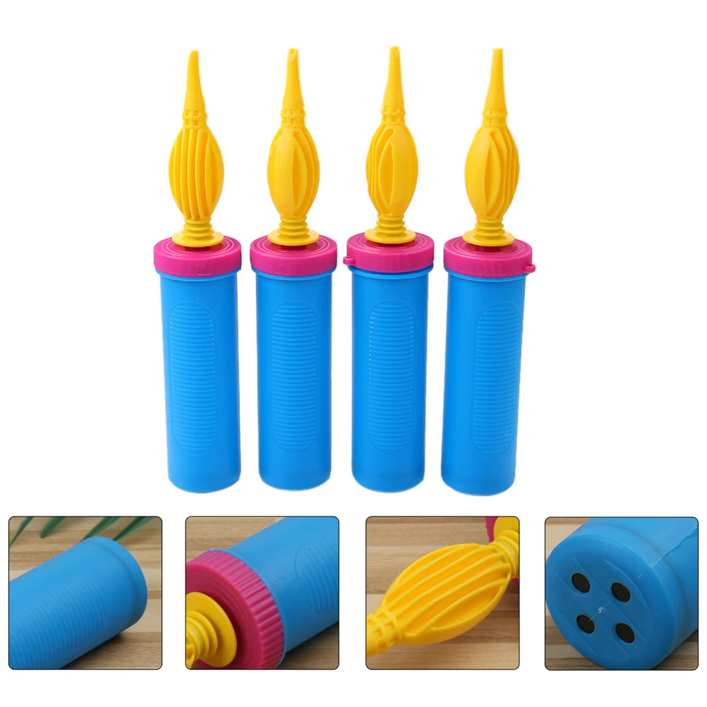 

4pcs Balloon Inflator Air Pump Portable Plastic H Push for Inflatables PP Small Size Party Celebrations Festivals Balloon