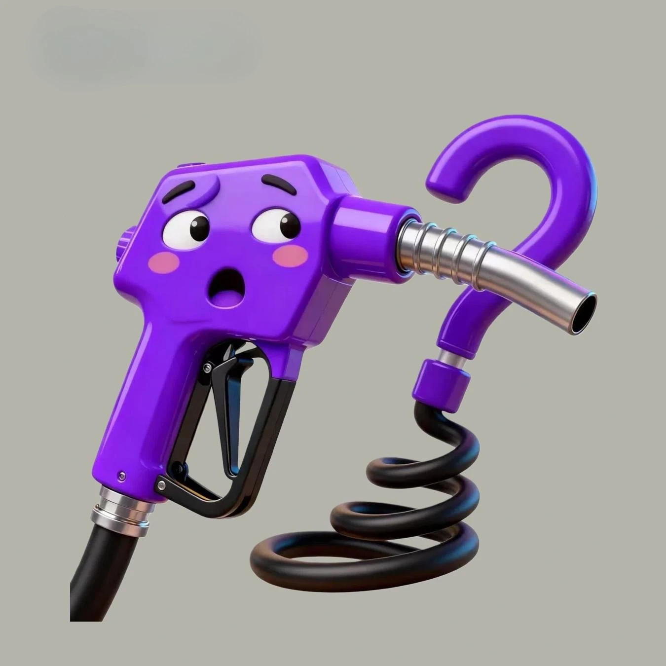 1Pc 2D Flat Cartoon Purple Gas Nozzle Vinyl Sticker, Waterproof Decal for Car Motorcycle Truck Fuel Cap Decor, Holiday Gift