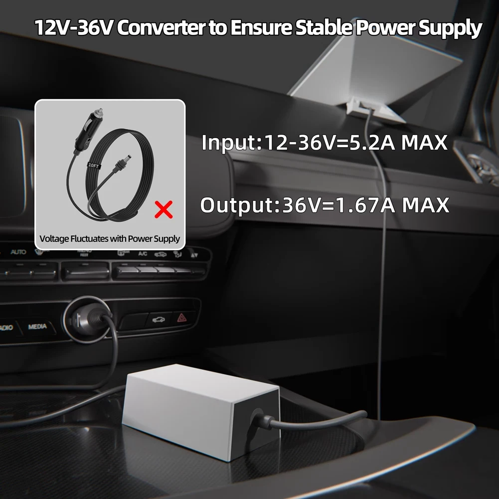 B04B-For Starlink Mini Adapter Charger Cable For Starlink Mini 12V-36V Input Car Charger Waterproof