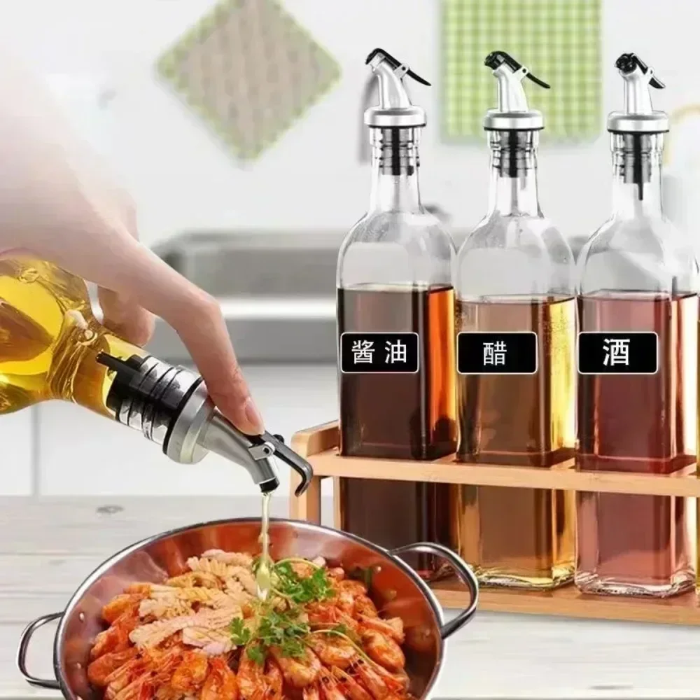 Oil Sprayer Oil Bottle Stopper Lock Plug Seal Leak-proof Food Grade Rubber Nozzle Liquor Dispenser Wine Pourer For Kitchen Bar